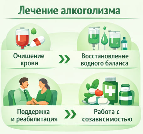 лечение алкоголизма в Калачинске этапы